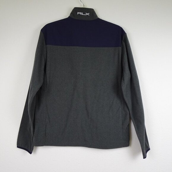 RLX Ralph Lauren 1/4 Zip Pullover Men's Size M Blue Gray Fleece - Picture 4 of 8
